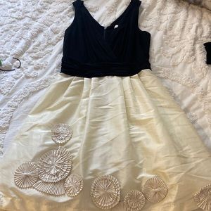 Black and white cocktail dress